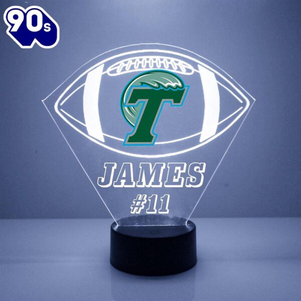 Tulane Green Wave Football Led Sports Fan Lamp Custom Light Gift Christmas