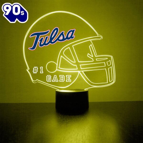 Tulsa Golden Hurricane Football Helmet Led Sports Fan Lamp Custom Light Gift Christmas