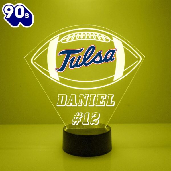 Tulsa Golden Hurricane Football Led Sports Fan Lamp Custom Light Gift Christmas