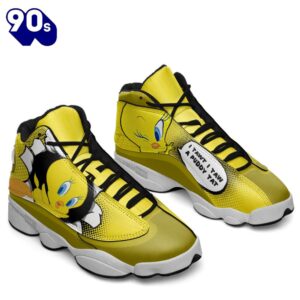 Tweety Air Jordan 13 Sneakers Custom Comic Style Shoes