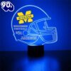 U Of Michigan Wolverines Football Helmet Led Light Up Sports Fan Lamp Custom Light Gift Christmas