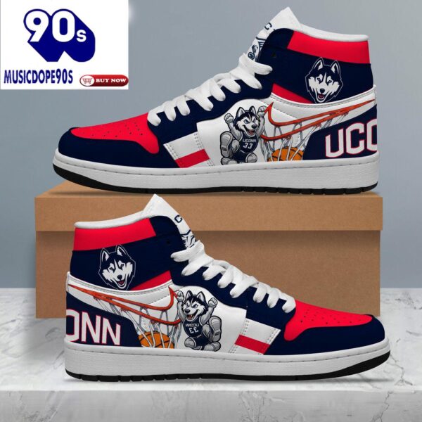 Uconn Mascot Design Air Jordan 1 High Top