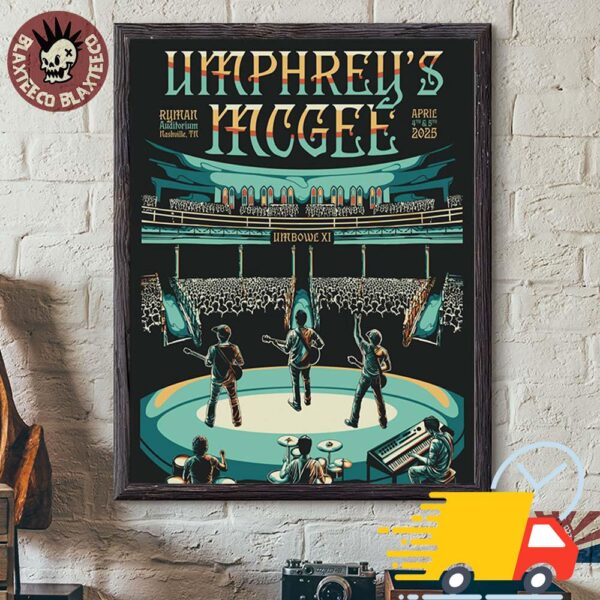 Umphrey’s McGee UMBOWL Poster In Nashville Tennessee At Ryman Auditorium On April 4 And 5 2025 Canvas