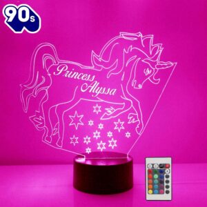 Unicorn Night Light Personalized Free…