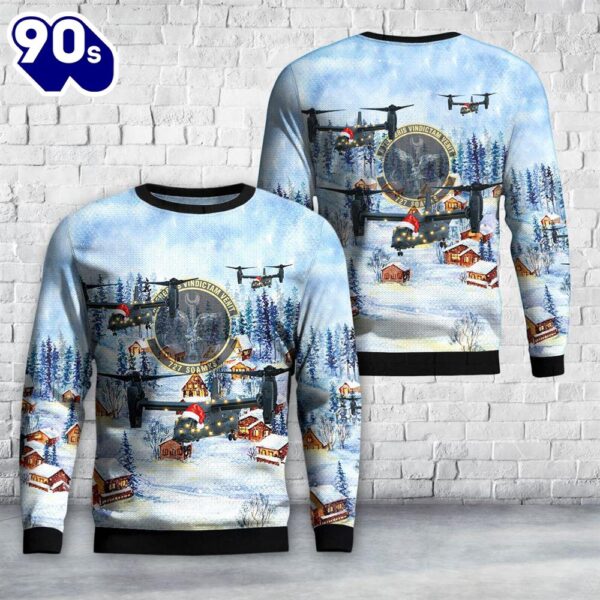 US Air Force 727th Special Operations Aircraft Maintenance Squadron CV-22 Osprey Christmas Sweater