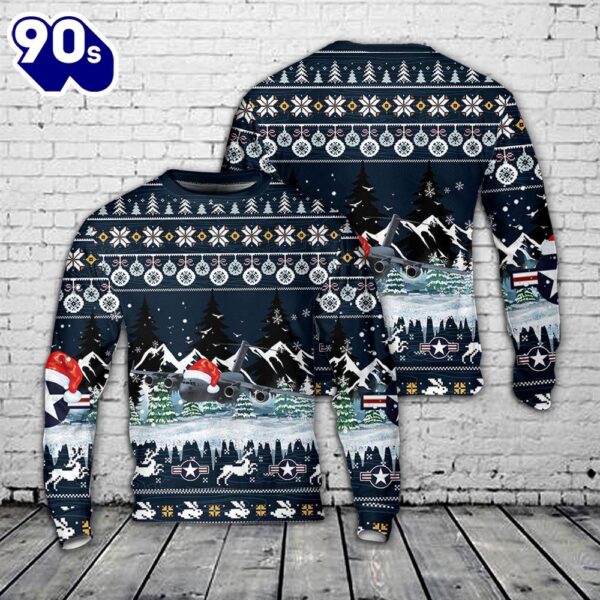 US Air Force Boeing C-17 Globemaster III Christmas AOP Sweater