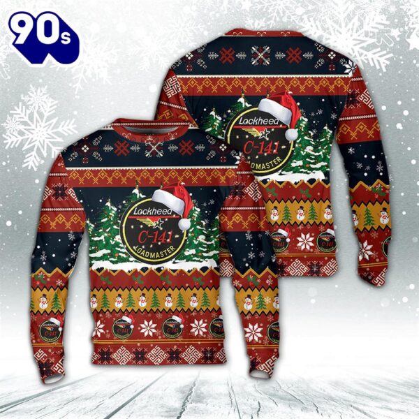 US Air Force C-141 Loadmaster Christmas AOP Sweater