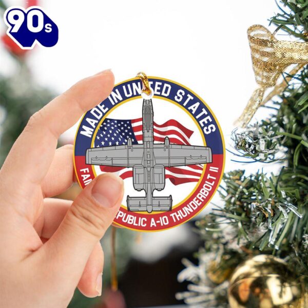 US Air Force Fairchild Republic A-10 Thunderbolt II Warthog Ceramic Ornament