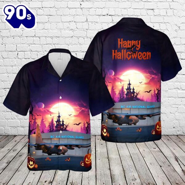 US Air Force North Carolina Air National Guard Halloween Hawaiian Shirt