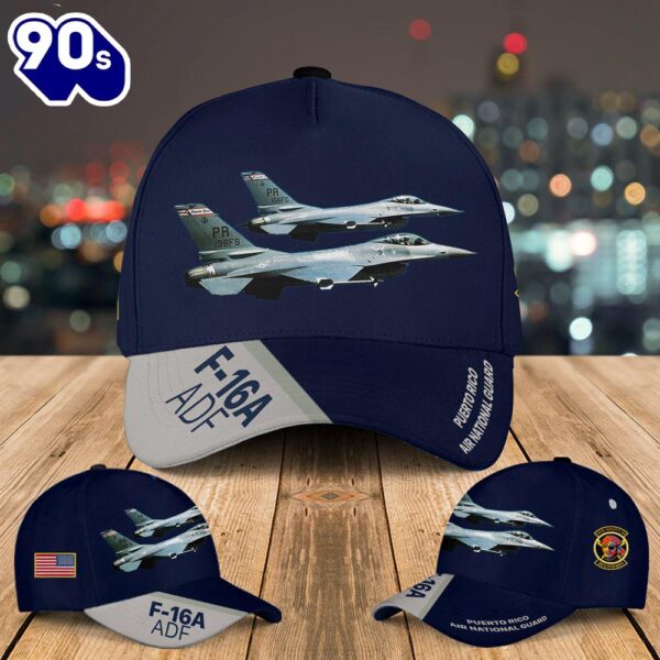 US Air Force Puerto Rico Air National Guard 198th Fighter Squadron F-16 Baseball Cap  Gift For Veteran Day