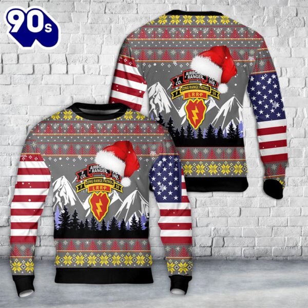 US Army 25th Infantry Ranger Long Range Patrol Christmas Sweater