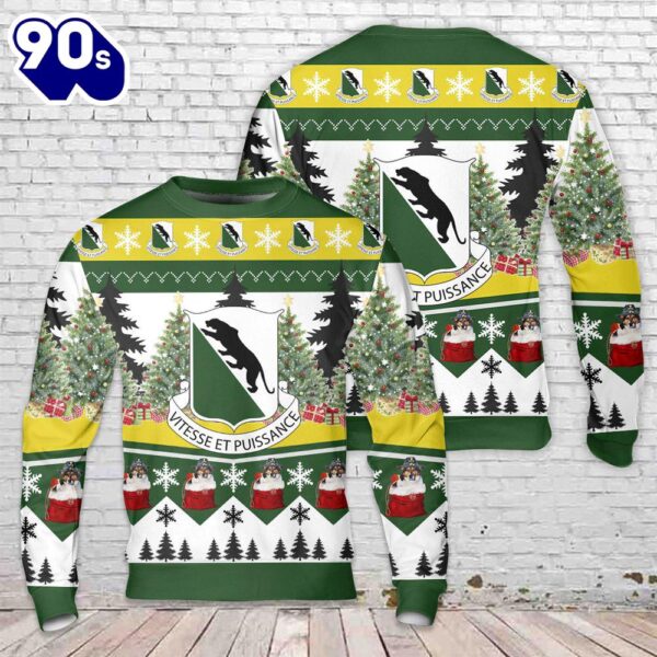 US Army 2nd BN, 2-69 AR Christmas AOP Knitted Sweater