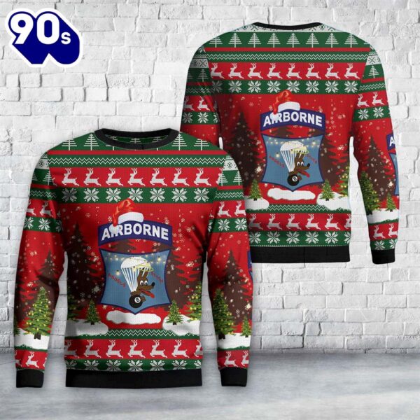 US Army Airborne 511th Parachute Infantry Regiment (511th PIR) Christmas Sweater