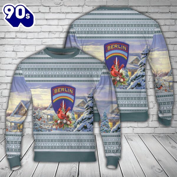 US Army Berlin Brigade Christmas AOP Sweater