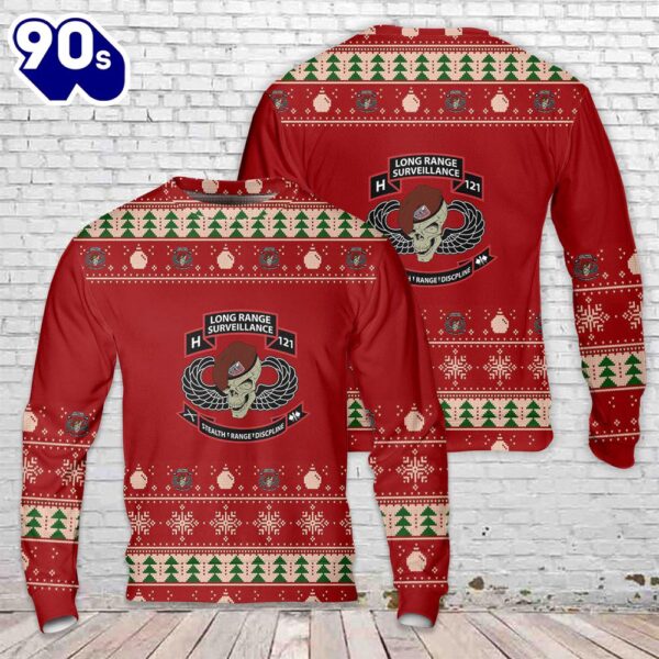 US Army H121 Long Range Surveillance Christmas Sweater 1