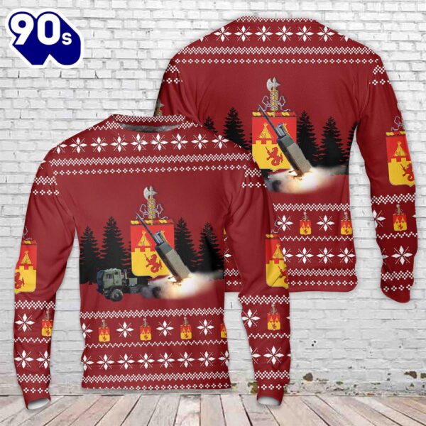 US Army M142 HIMARS 157th Field Artillery Regiment Of Colorado Army National Guard Christmas Sweater