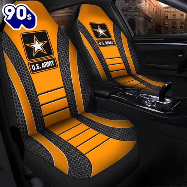 US ARMY Orange Premium Custom Car Seat Covers Decor Protectors