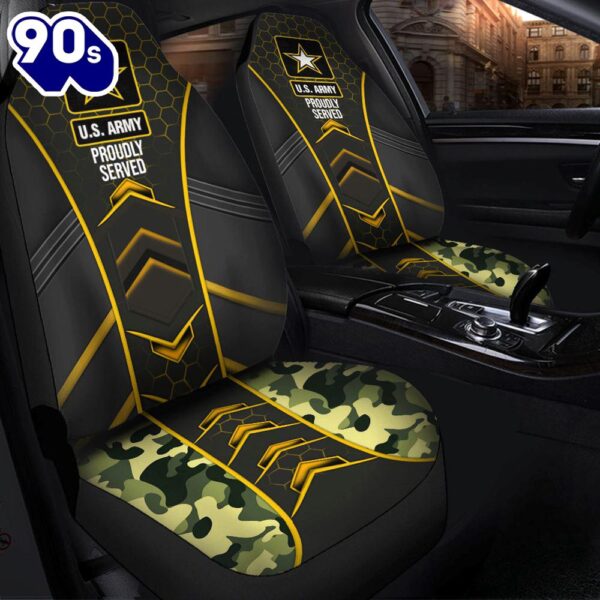 US Army Prouly Served Premium Custom Car Seat Covers Decor Protectors