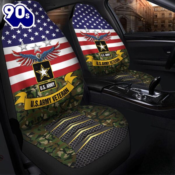 US Army Veteran Premium Custom Car Seat Covers Decor Protectors