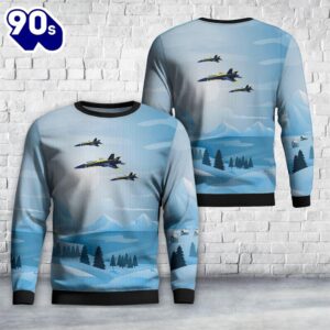 US Navy Blue Angels #2 FA-18C Christmas Sweater