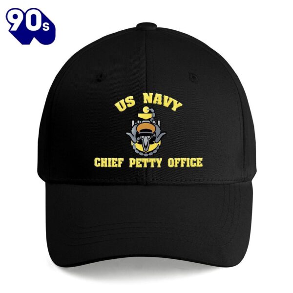 Us Navy Chief With Goat Skull Anchor Embroidered Cap