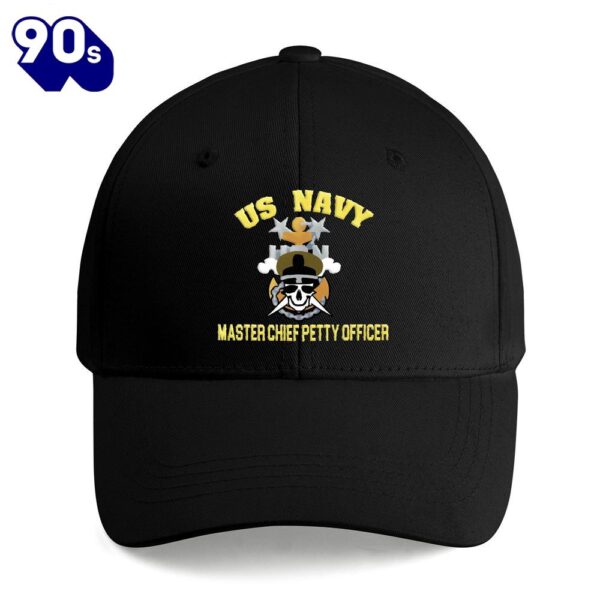 Us Navy Master Chief Skull And Cross Bones Anchor Embroidered Cap