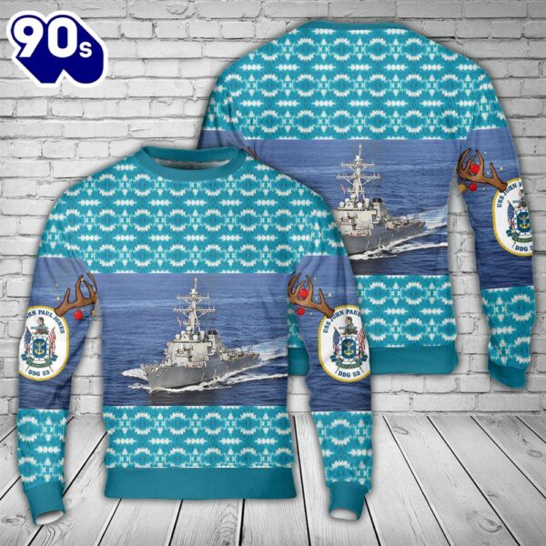 US Navy USS John Paul Jones (DDG-53) Arleigh Burke-class guided-missile destroyers Christmas Sweater