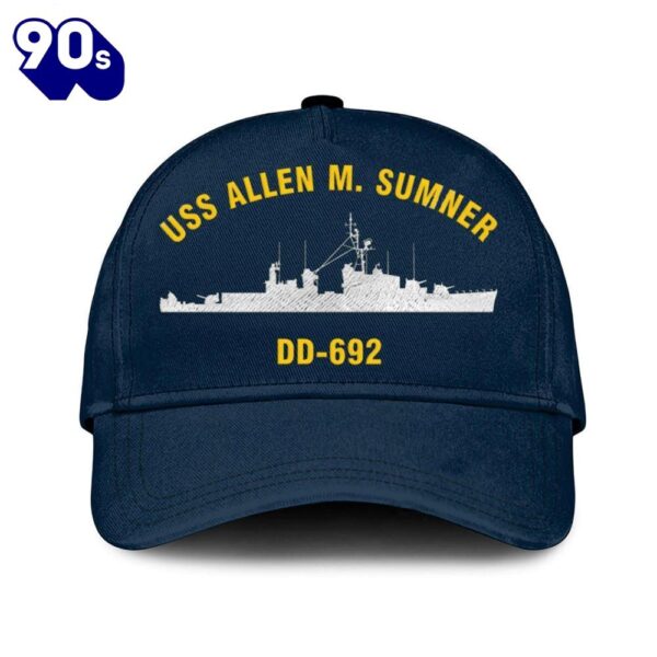 Us Navy Veteran Uss Allen M Sumner Dd-692 Classic Embroidered Cap