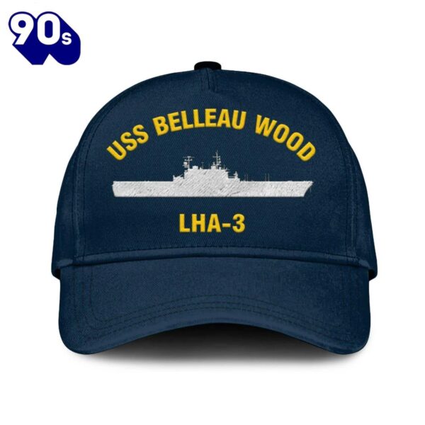 Us Navy Veteran Uss Belleau Wood Lha-3 Classic Embroidered Cap