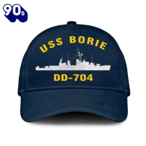 Us Navy Veteran Uss Borie Dd-704 Classic Embroidered Cap