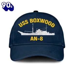 Us Navy Veteran Uss Boxwood An-8 Classic Embroidered Cap