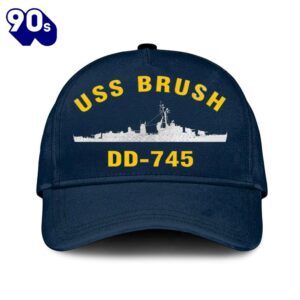 Us Navy Veteran Uss Brush Dd-745 Classic Embroidered Cap