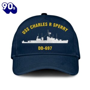 Us Navy Veteran Uss Charles S Sperry Dd-697 Classic Embroidered Cap