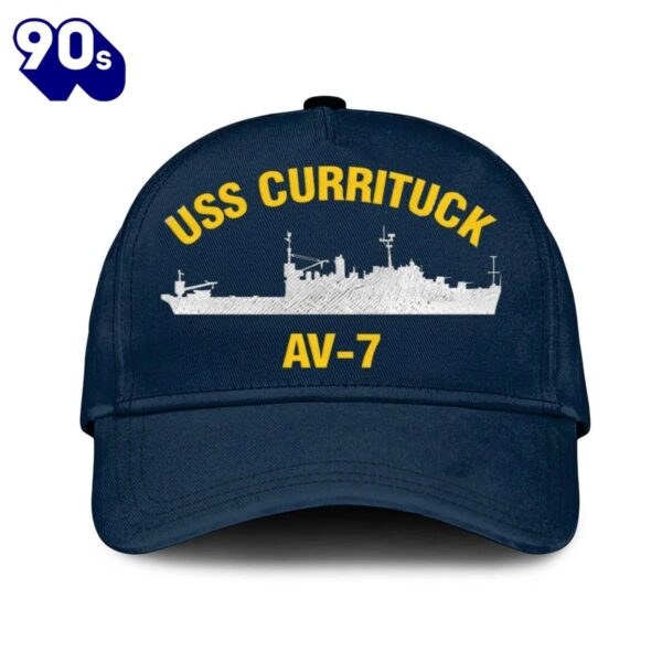 Us Navy Veteran Uss Currituck Av-7 Classic Embroidered Cap