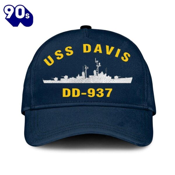 Us Navy Veteran Uss Davis Dd-937 Classic Embroidered Cap