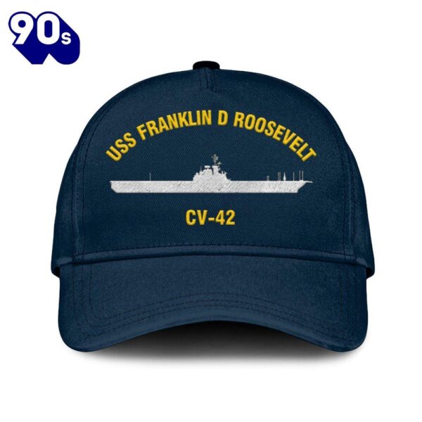 Us Navy Veteran Uss Franklin D Roosevelt Cv-42 Classic Embroidered Cap