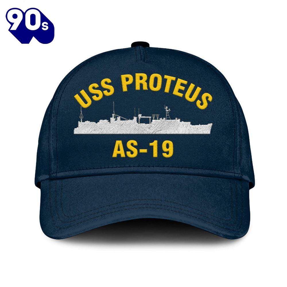 Us Navy Veteran Uss Proteus As-19 Classic Embroidered Cap Us Navy Veteran Uss Proteus As-19 Classic Embroidered Cap