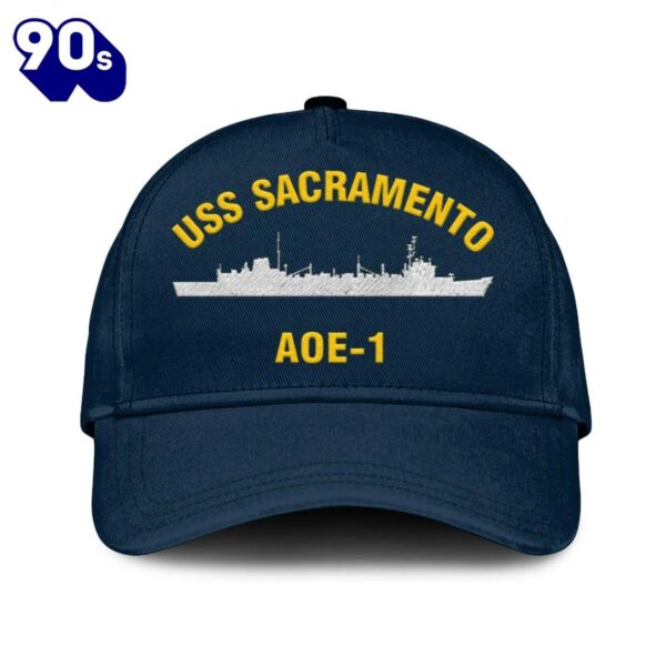 Us Navy Veteran Uss Sacramento Aoe-1 Classic Embroidered Cap