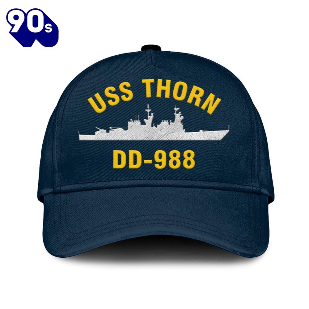 Us Navy Veteran Uss Thorn Dd 988_mu Classic Embroidered Cap Us Navy Veteran Uss Thorn Dd 988_mu Classic Embroidered Cap