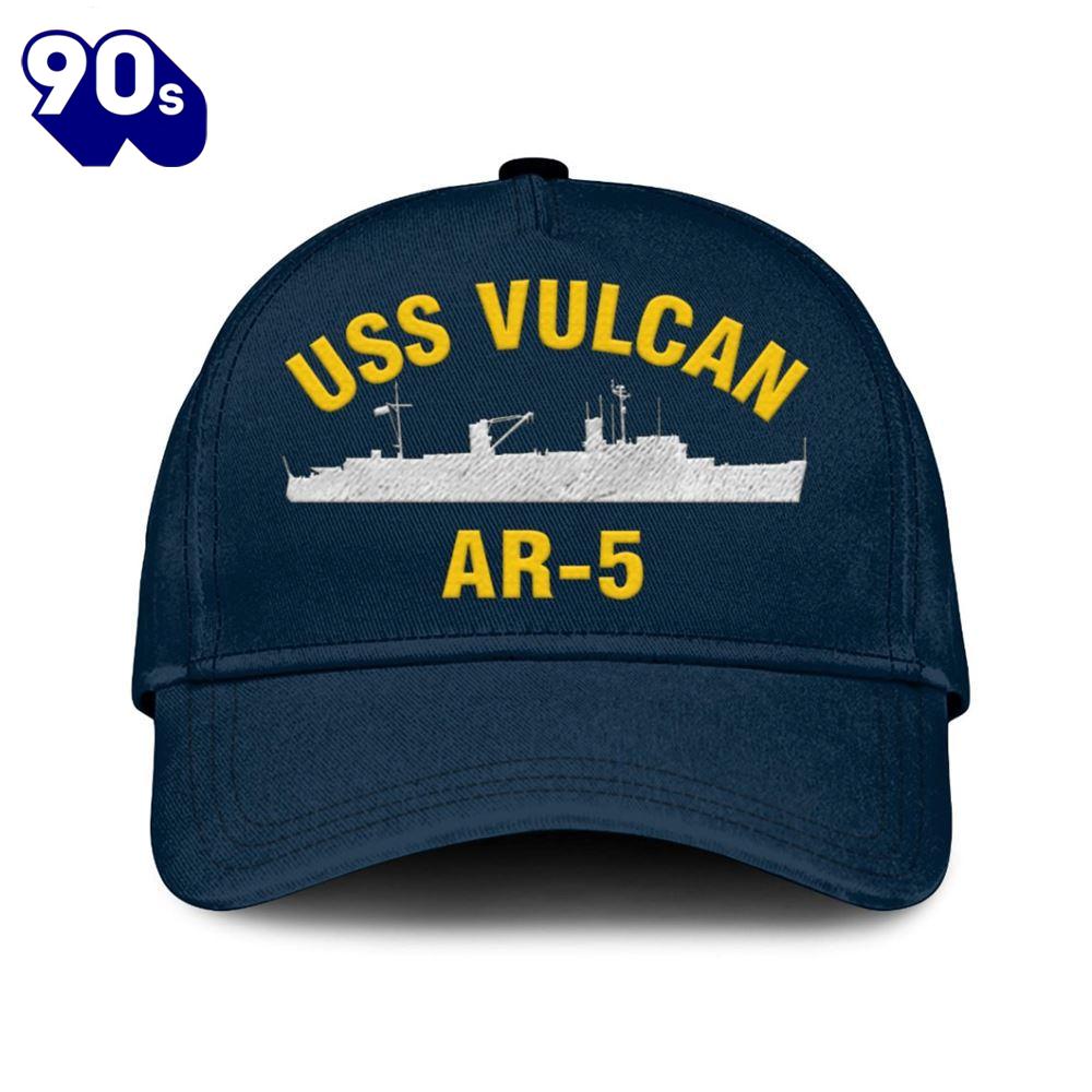Us Navy Veteran Uss Vulcan Ar-5 Classic Embroidered Cap Us Navy Veteran Uss Vulcan Ar-5 Classic Embroidered Cap