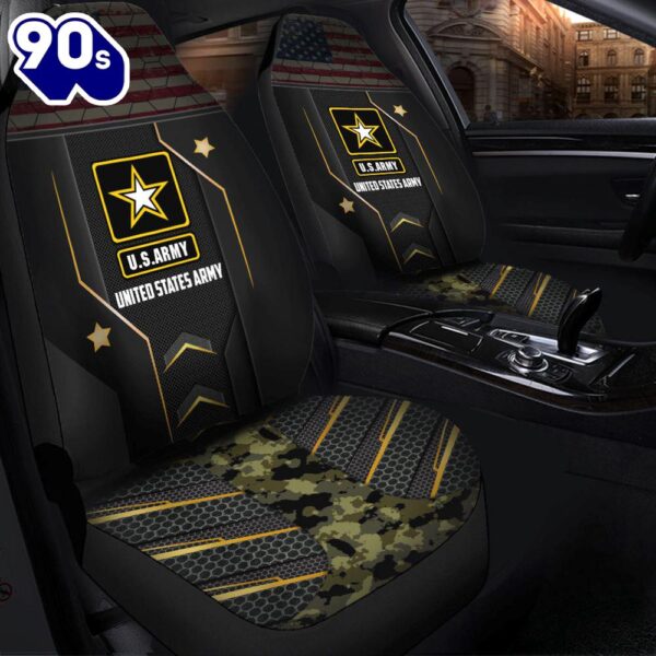 U.S.Army Unites States Green Camouflage Premium Custom Car Seat Covers Decor Protectors