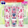 Valentines Stitch Cartoon 40oz Tumbler Happy Valentines Day – 40oz Tumbler with Handle