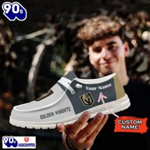 Vegas Golden Knights NHL Hey Dude Shoes Custom Name Perfect Gift