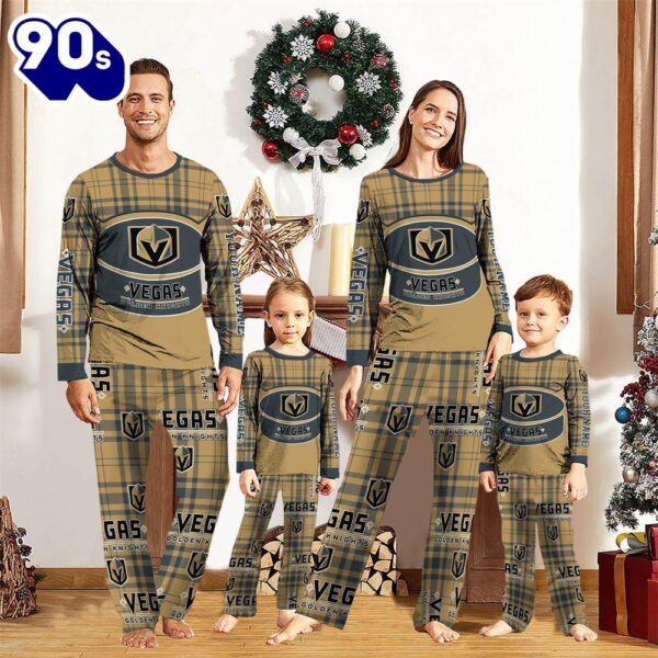 NCAA Family Pajama Sets  Vegas Golden Knights Pajamas Personalized Your Name