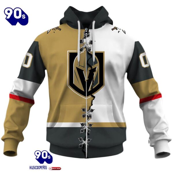 Vegas Golden Knights Personalized NHL Mix Jersey Hoodie Set