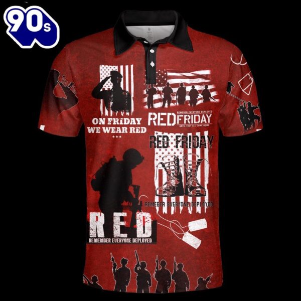 Veteran Polo Shirt, On Friday We Wear Red Unisex Polo Shirt – Veteran Polo Shirt