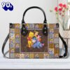 Vintage Animal Skin Winnie the Pooh Leather Handbag