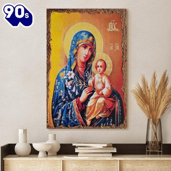Virgin Mary And Jesus Child Canvas Wall Art