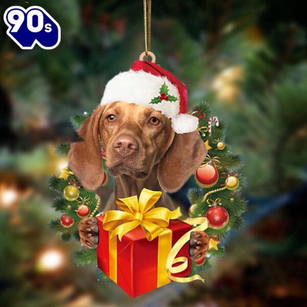 Vizsla-Dogs Give Gifts Hanging Ornament, Gift For Christmas