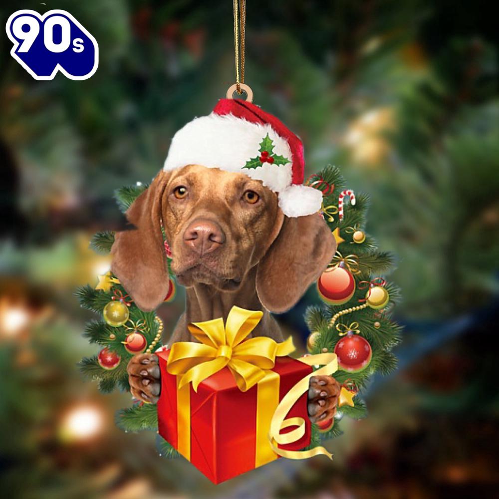 Vizsla-Dogs Give Gifts Hanging Ornament, Gift For Christmas Vizsla-Dogs Give Gifts Hanging Ornament, Gift For Christmas